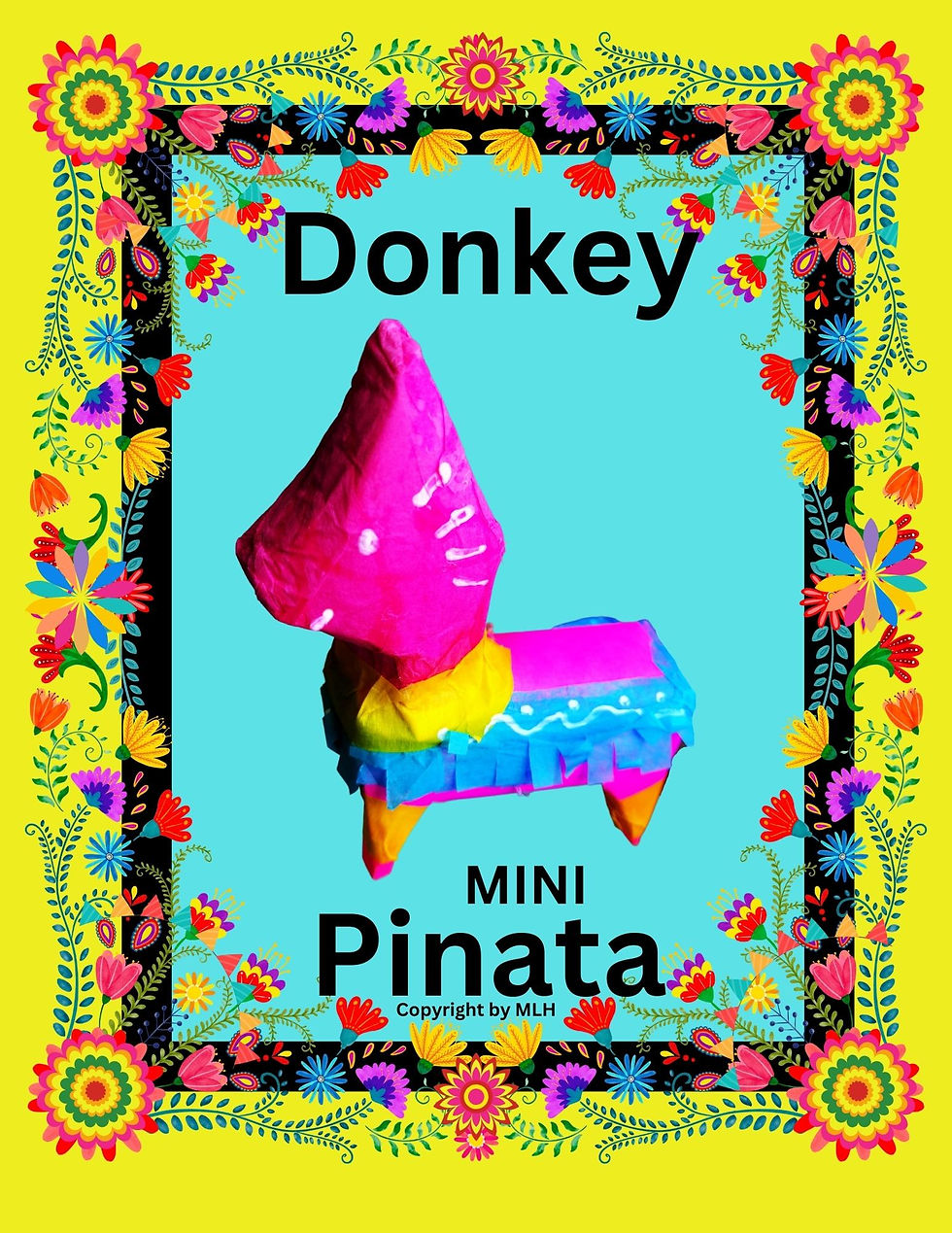 Fiesta Decoration mini donkey pinata